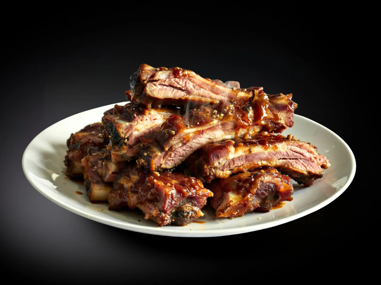 Cumin-spiced grilled pork ribs glazed with savory sauce at Chef Gong Chinese Restaurant in Lansing